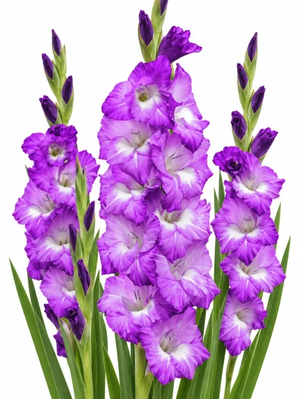 Gladiolus Blue Isle — beyaz arka planda çiçek