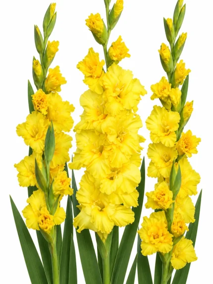 Gladiolus Charisma — beyaz arka planda çiçek