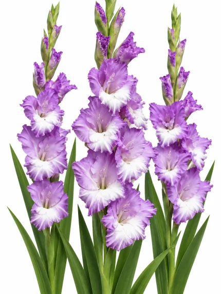 Gladiolus Invictus — beyaz arka planda çiçek