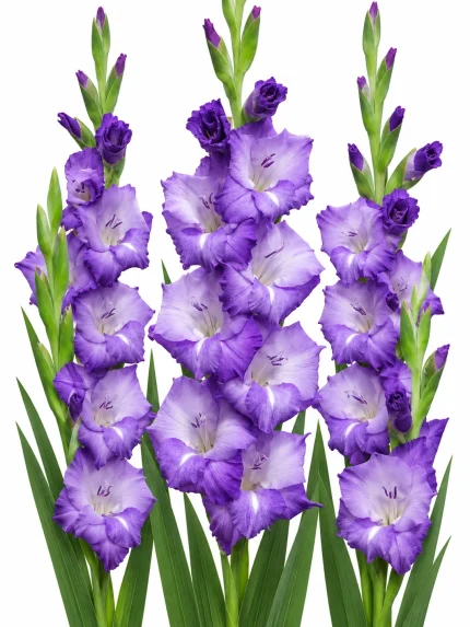 Gladiolus Mojito — beyaz arka planda çiçek