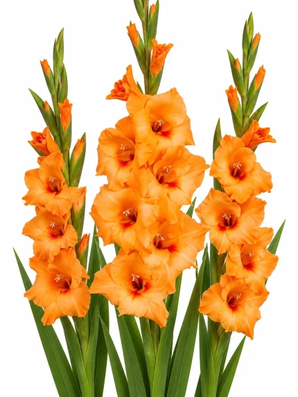 Gladiolus Peter Pears — beyaz arka planda çiçek