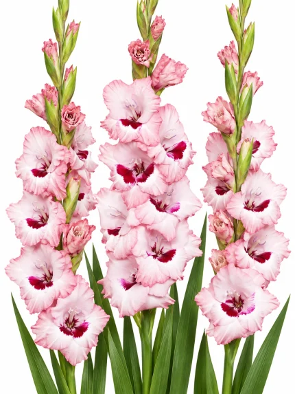 Gladiolus Wine and Roses — beyaz arka planda çiçek