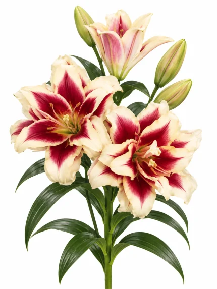 Lilium Starlily Alvaro — beyaz arka planda çiçek